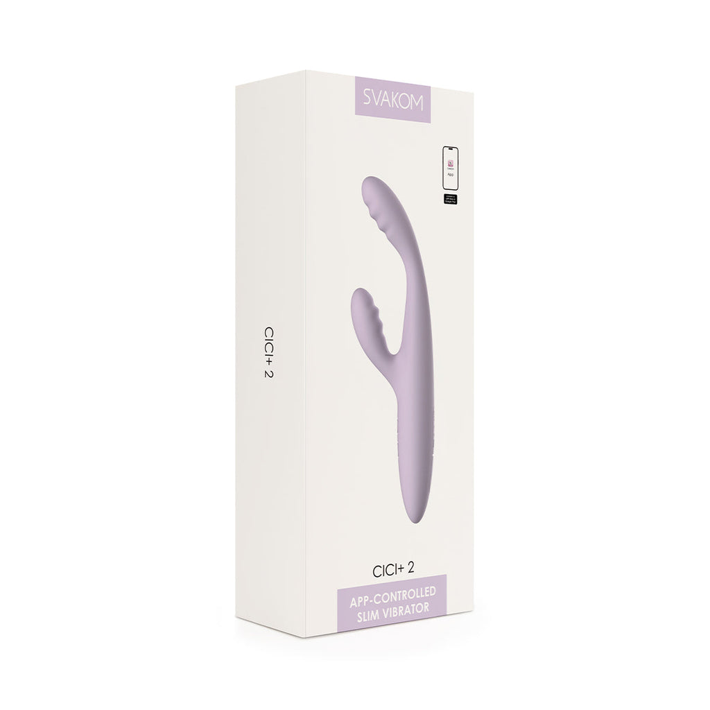 Svakom - Cici+ 2 App-controlled Slim Rabbit Vibrator Pastel Lilac