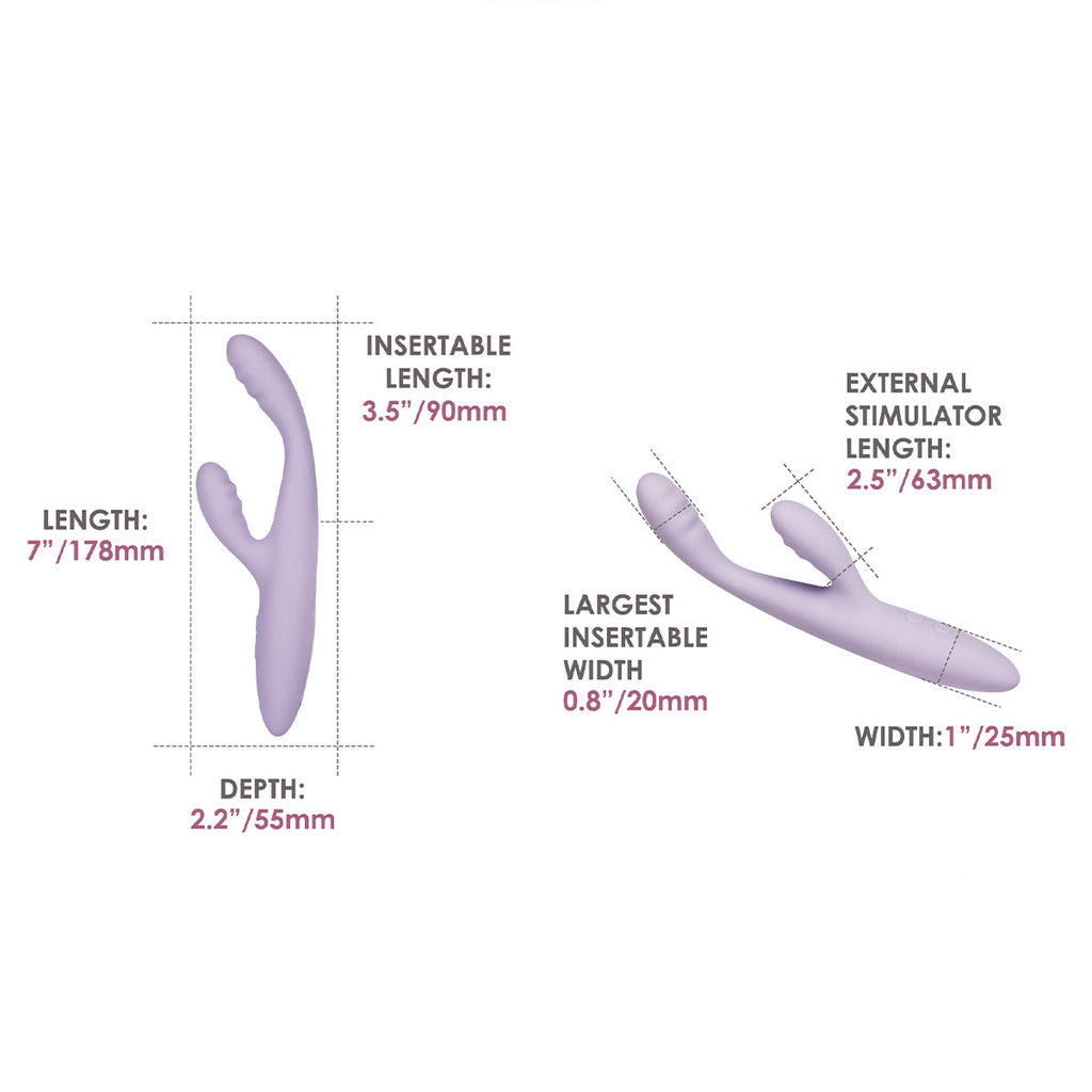 Svakom - Cici+ 2 App-controlled Slim Rabbit Vibrator Pastel Lilac