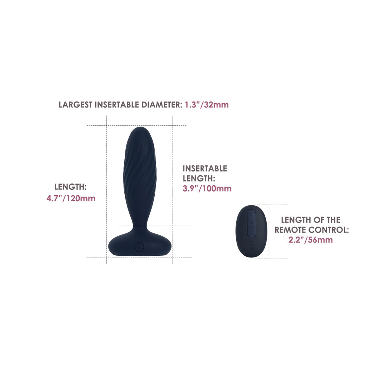 Svakom - Jordan App-Controlled Thrusting Anal Vibrator with Remote