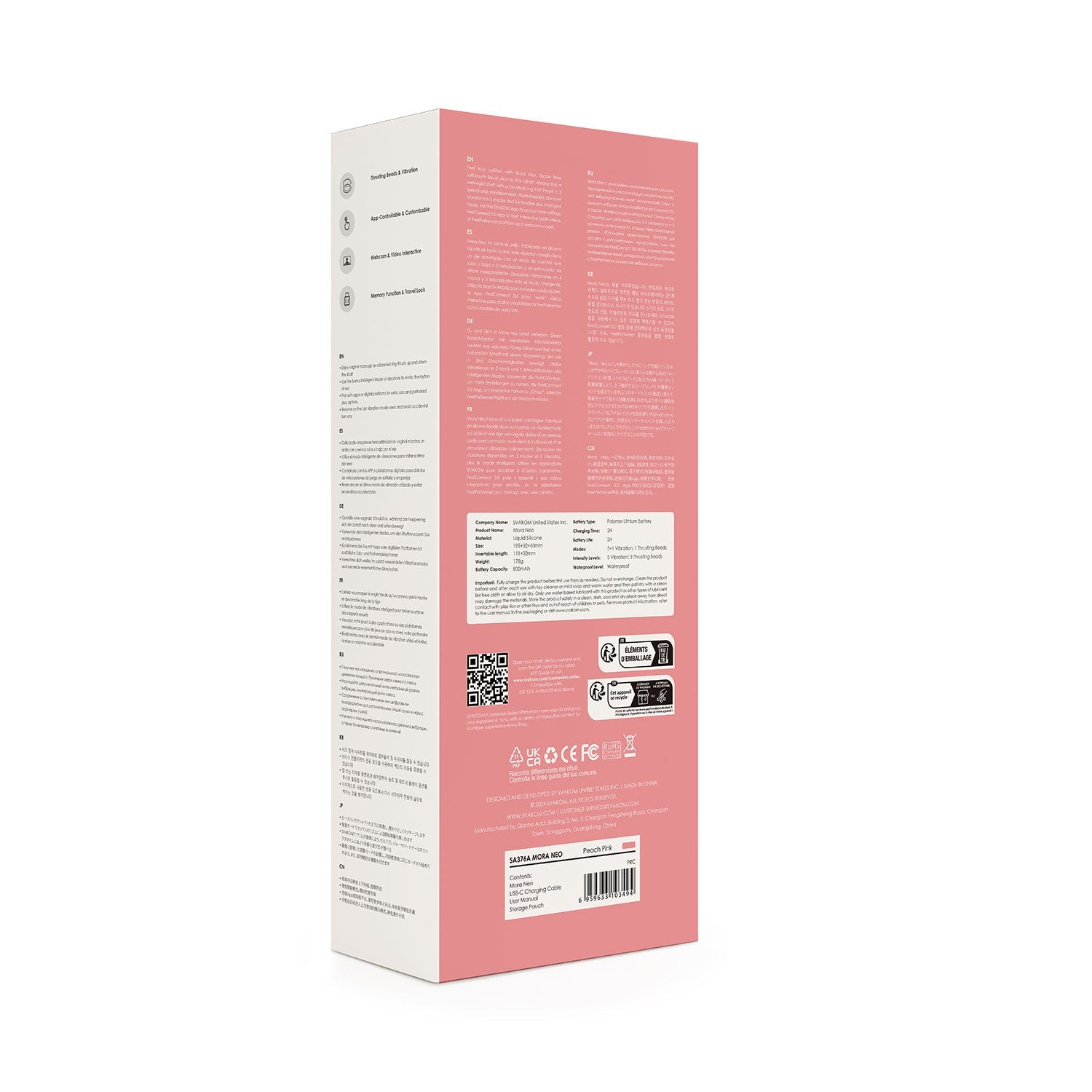 Svakom - Mora Neo App-controlled Thrusting Rabbit Vibrator