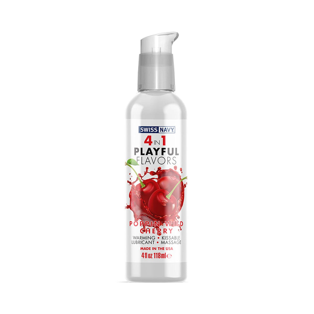 Swiss Navy - 4 in 1 Playful Flavors Warming Lubricant Poppin Wild Cherry 118ml *