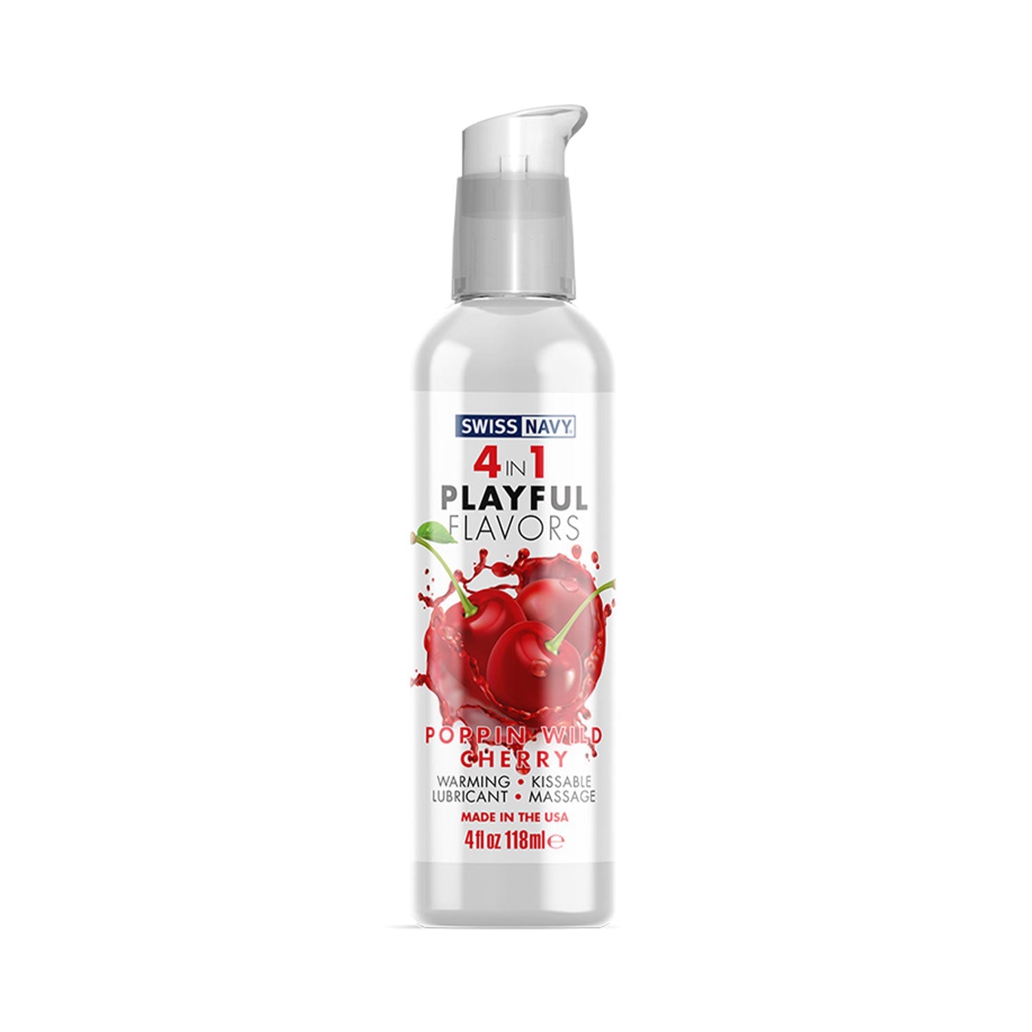Swiss Navy - 4 in 1 Playful Flavors Warming Lubricant Poppin Wild Cherry 118ml *