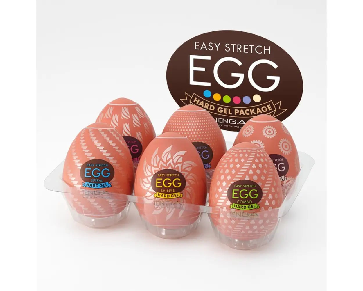 Tenga - Egg Hard Gel Edition Discreet Masturbator Variety Pack