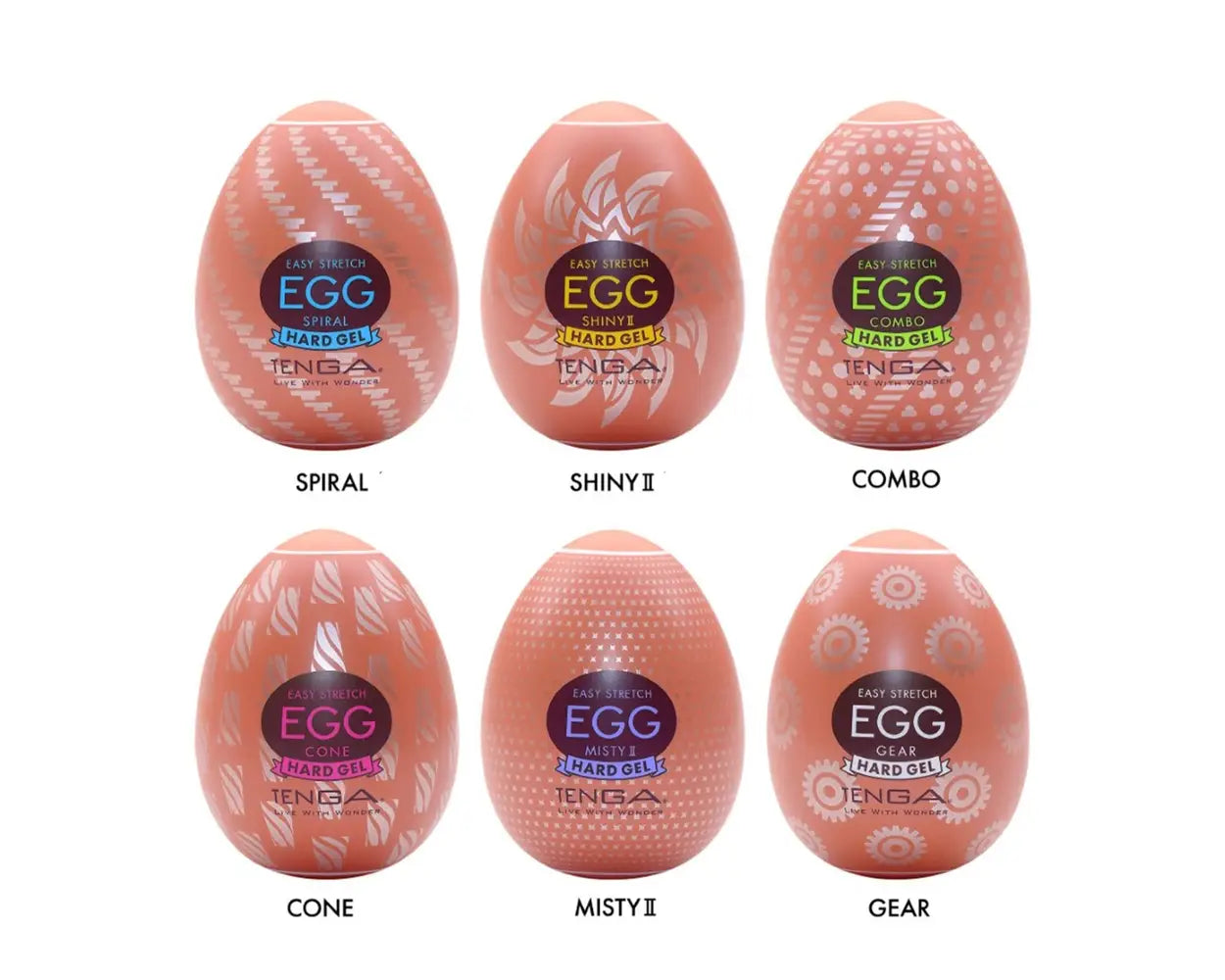 Tenga - Egg Hard Gel Edition Discreet Masturbator Variety Pack