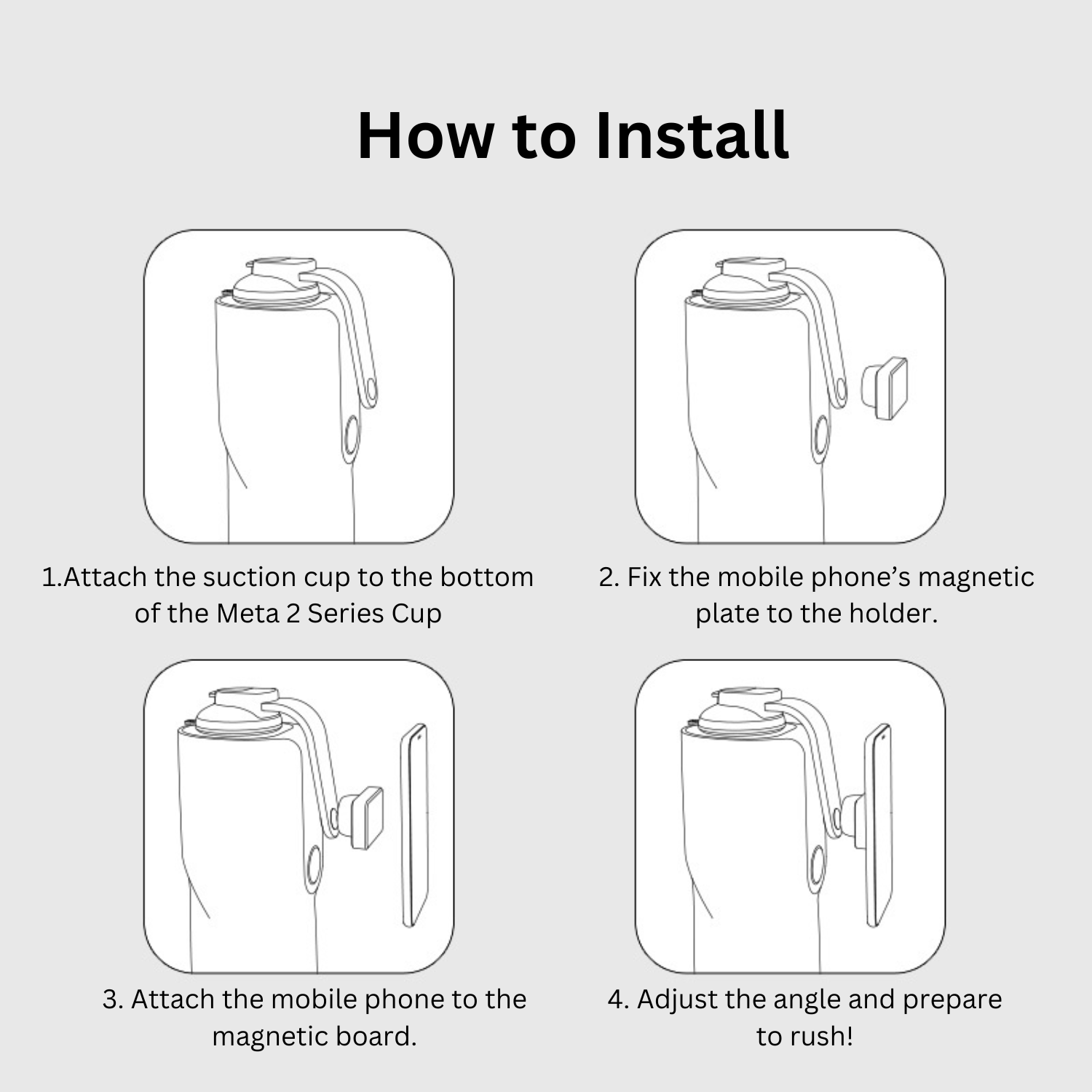 TryFun - Adjustable Magnetic Phone Holder for Meta Series 2 Masturbator