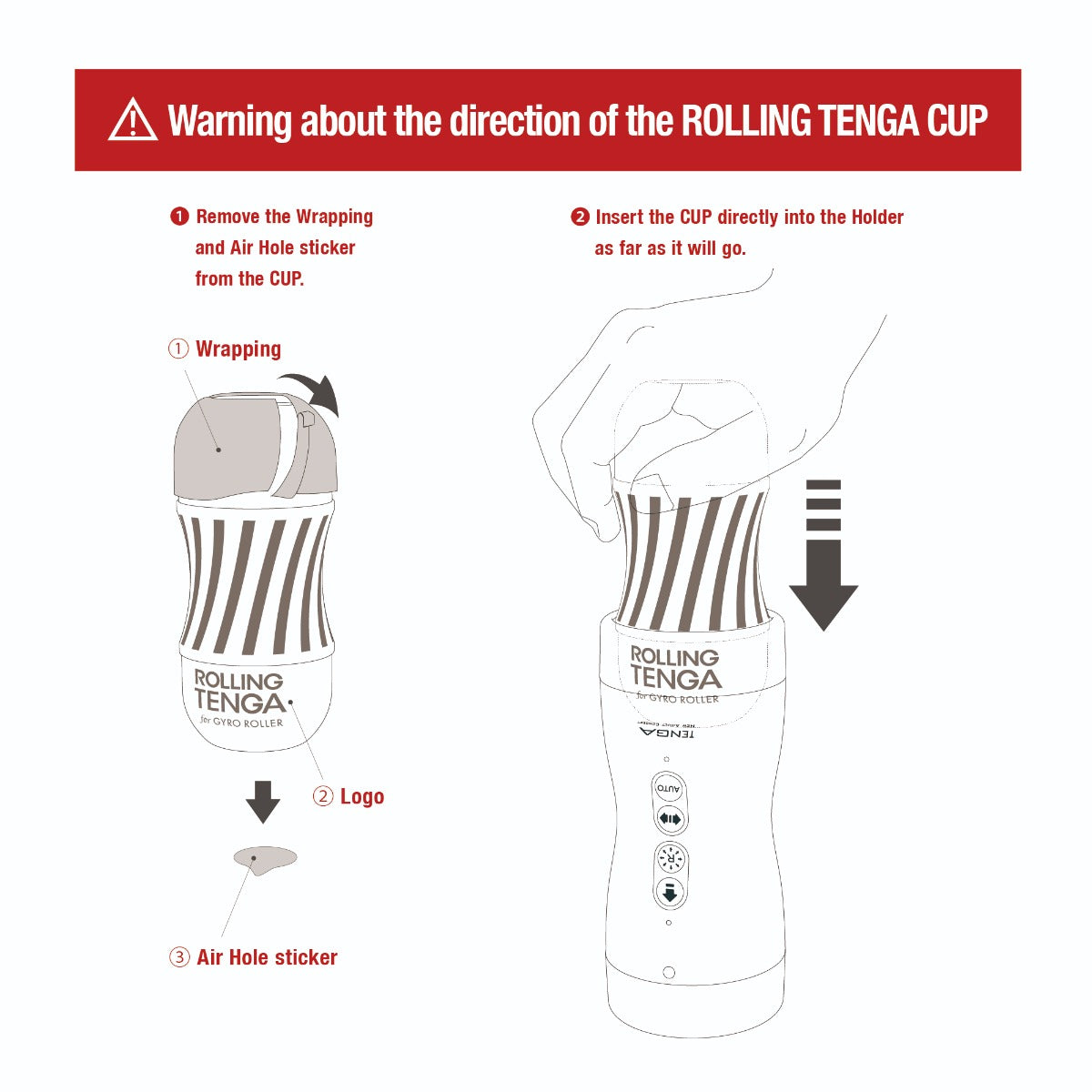 Tenga - Rolling Cup Soft Vacuum Gyro Roller Compatible Male Masturbator