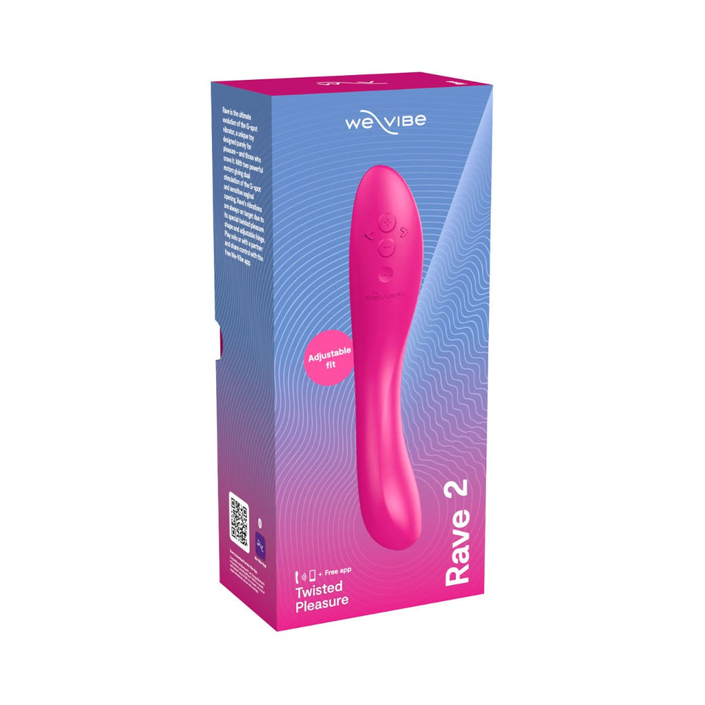 We-Vibe - Rave 2 App-Controlled Silicone G-Spot Vibrator Bold Pink